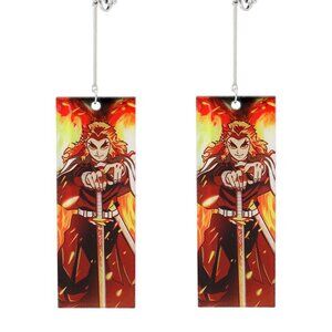 inspired  flame hashira earrings